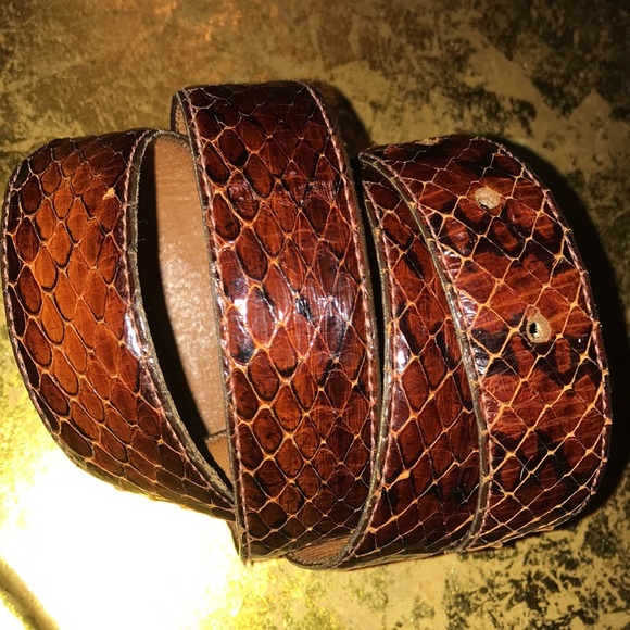 Snakeskin Belt Esquire Leather Cocco Cognac - Picture 15 of 16